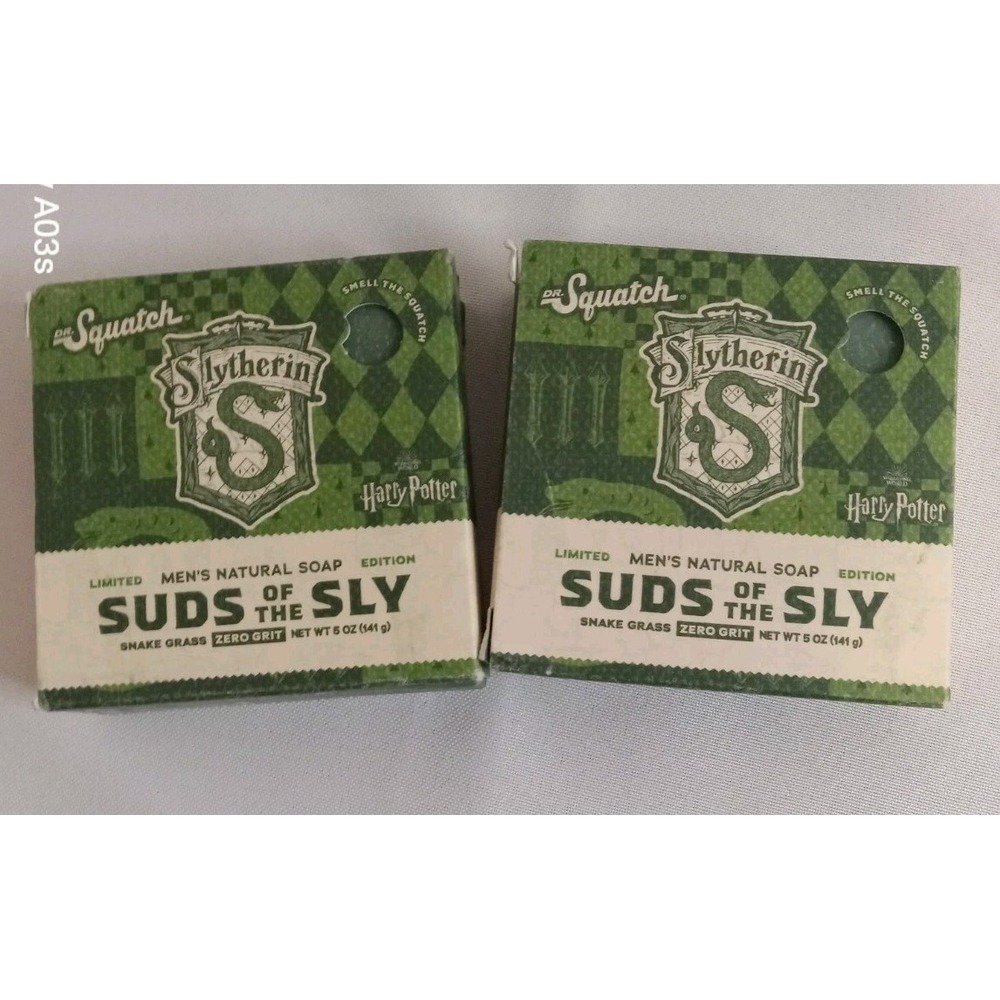 Dr Squatch Harry Potter Slytherin Suds of the Sly Soap 2 Pack Limited Edition